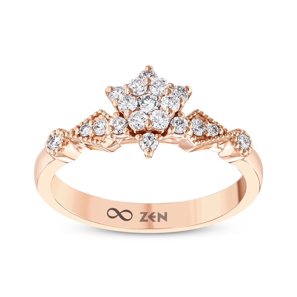 0,30 Karat Lotus Reina Pırlanta Yüzük - 3002074573 / ZEN Pırlanta